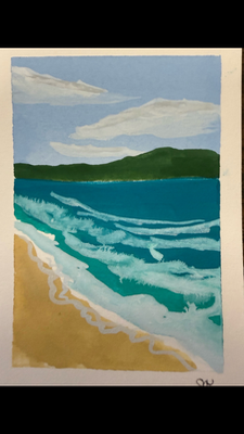 Blue Lagoon #2 aceo art card thumbnail 2