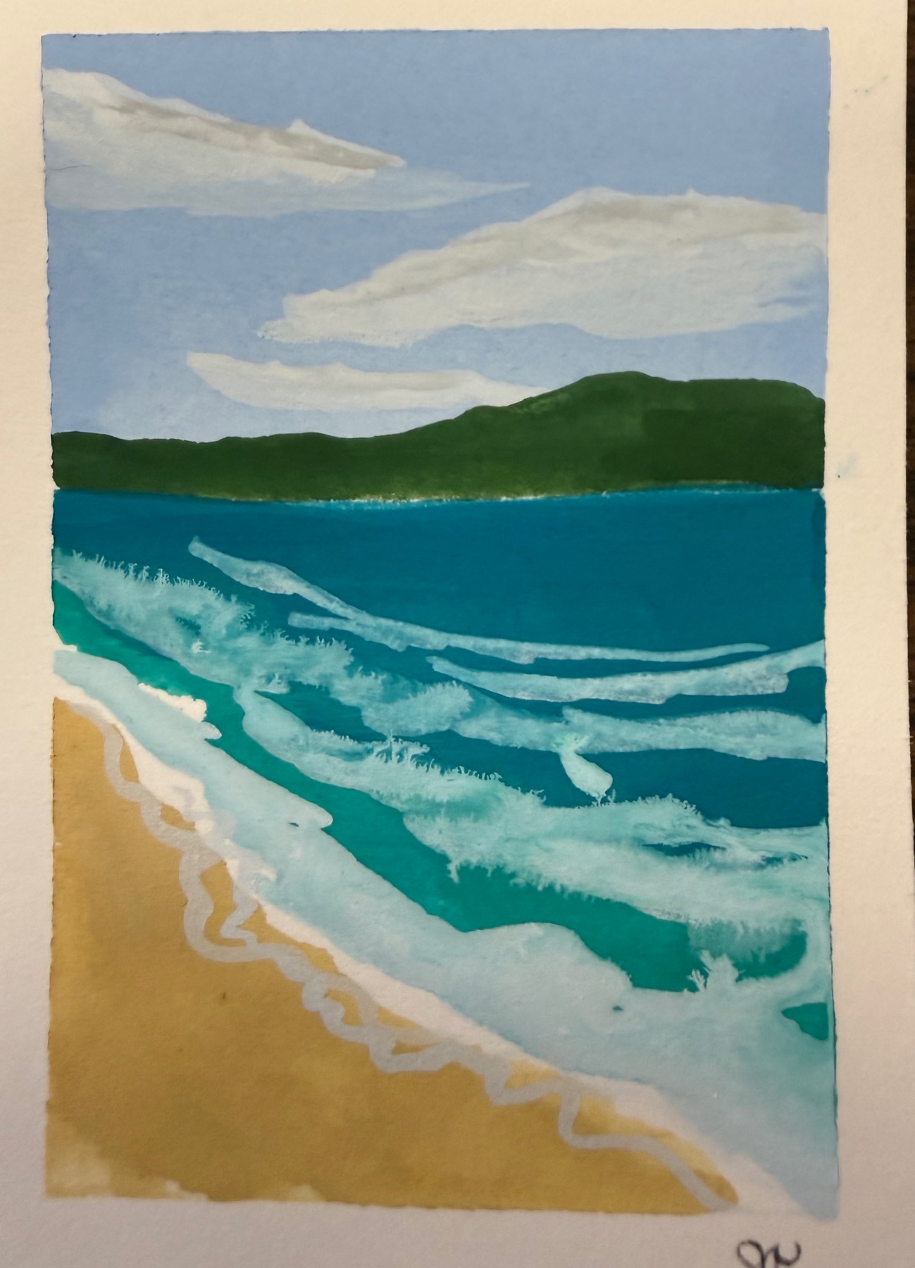 Blue Lagoon #2 aceo art card