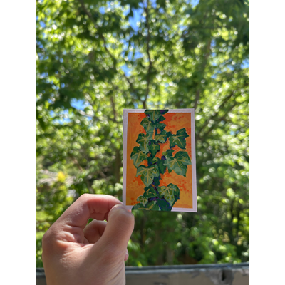 Ivy Leaf Chain aceo art card thumbnail 2