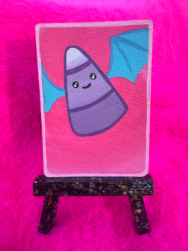 Baby candy corn aceo art card