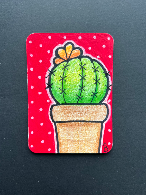 Cactus 1 aceo art card