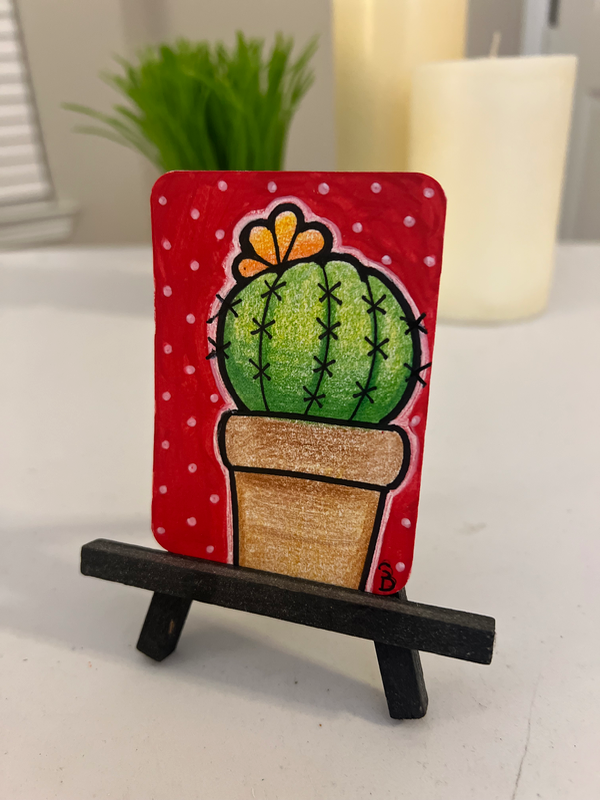 Cactus 1 aceo art card