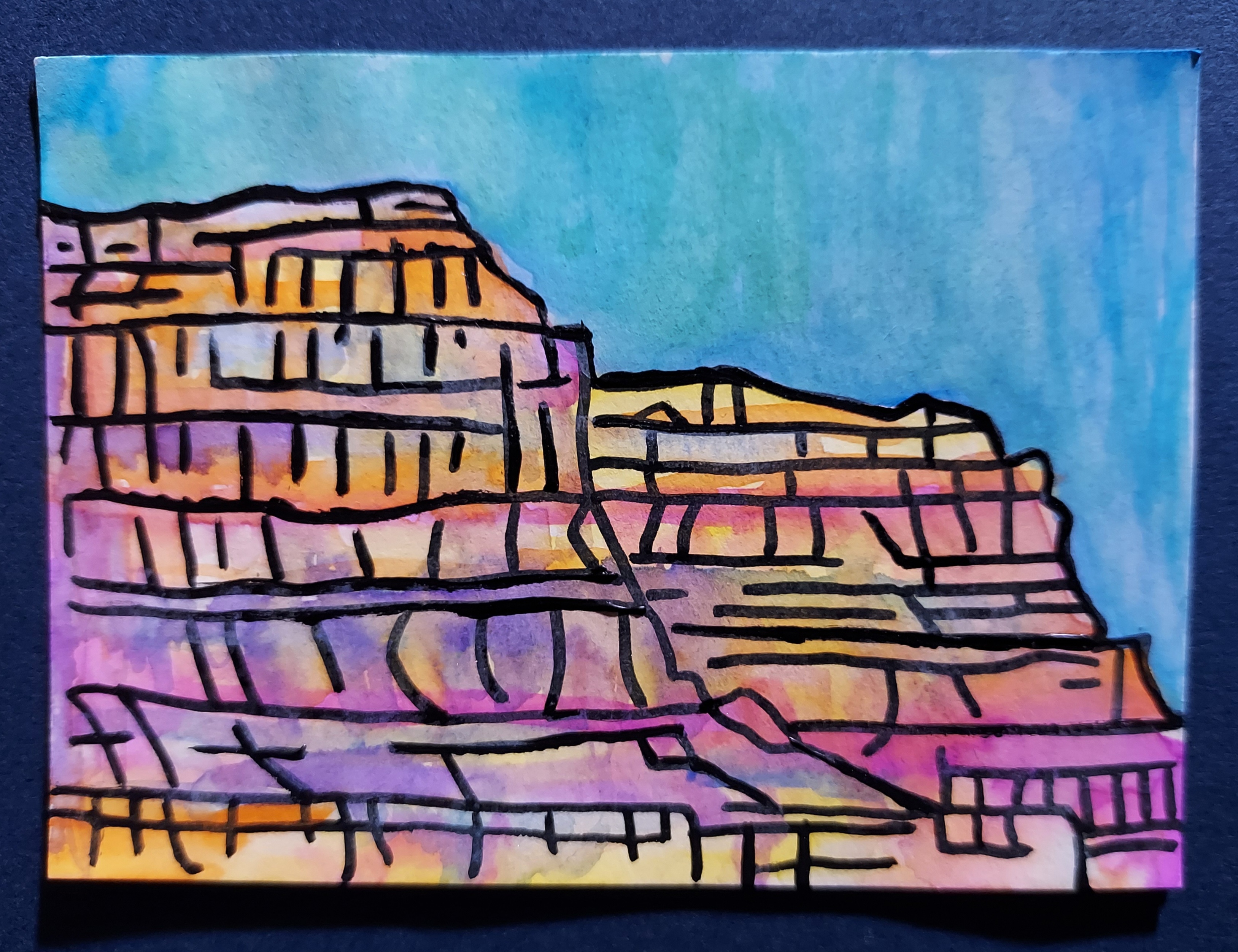 The Grandest of Canyons aceo art card