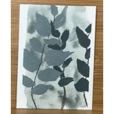 Whispered Botanicals- 4 piece ACEO collection of sophisticated floral prints aceo art card thumbnail 3
