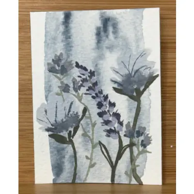 Whispered Botanicals- 4 piece ACEO collection of sophisticated floral prints aceo art card thumbnail 4