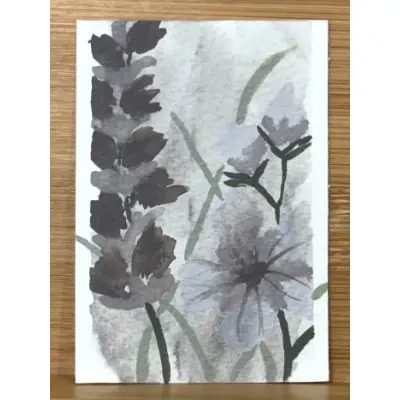 Whispered Botanicals- 4 piece ACEO collection of sophisticated floral prints aceo art card thumbnail 2