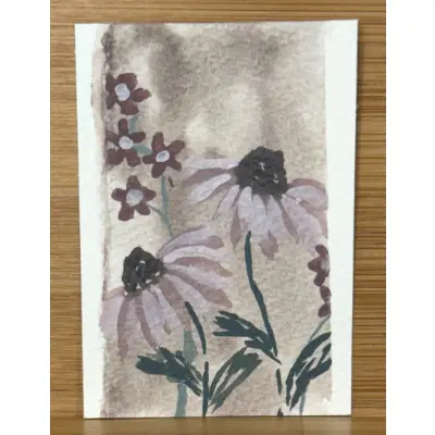 Whispered Botanicals- 4 piece ACEO collection of sophisticated floral prints aceo art card thumbnail 5