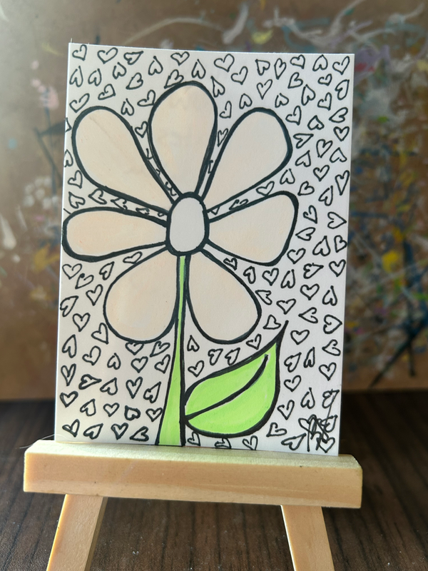 Lovely Daisy aceo art card