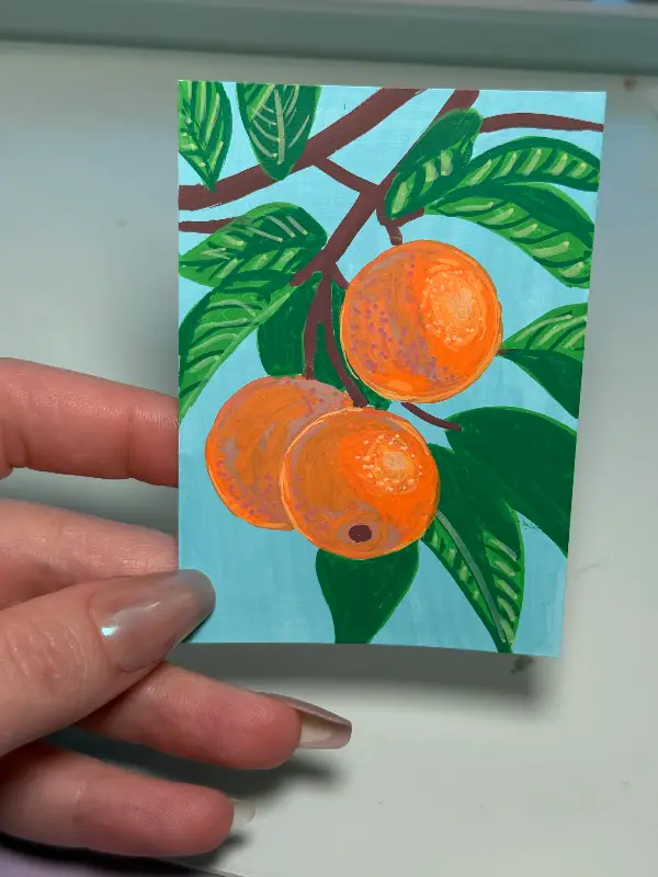 Oranges aceo art card