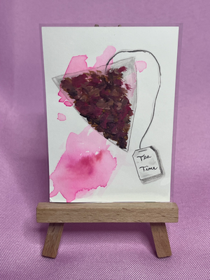 Dunk Me Gently aceo art card thumbnail 2