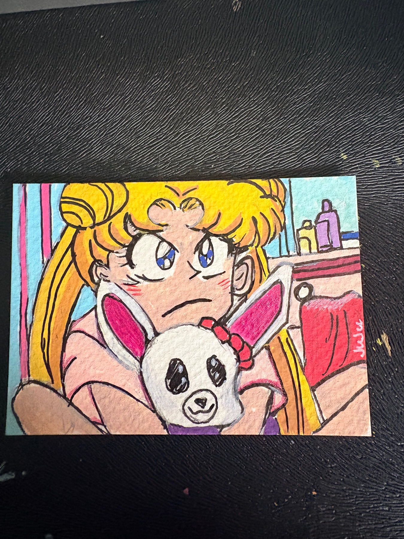Moon princess 3/3 Original Sailor Moon Anime Art Card aceo art card