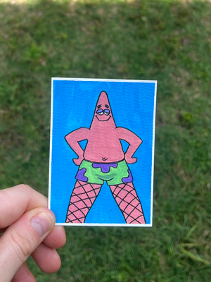 Fishnets aceo art card thumbnail 2
