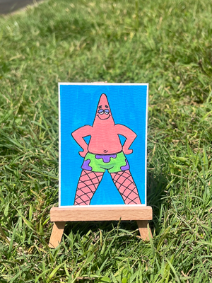 Fishnets aceo art card thumbnail 1