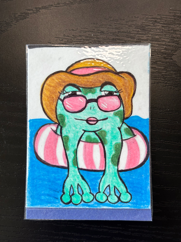 A Frogs life aceo art card