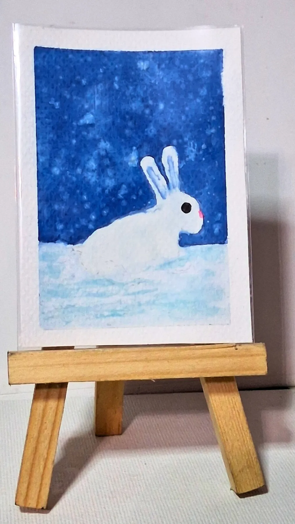 Snowbunny 2 aceo art card