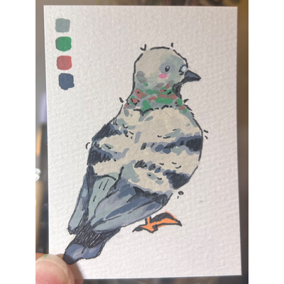 The Pigeon Collection: Blind Box ACEO aceo art card thumbnail 3