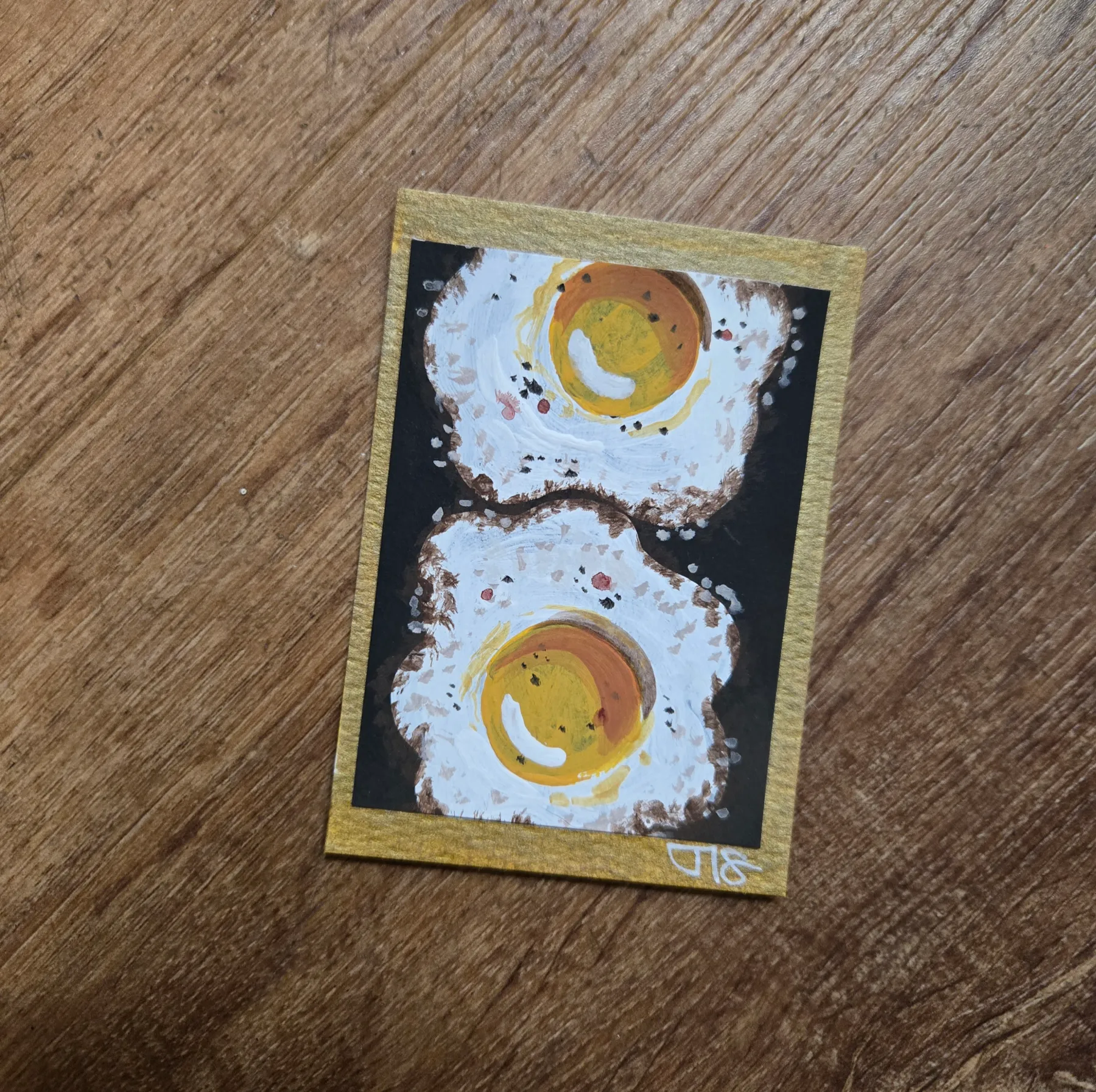 Fried Eggs aceo art card