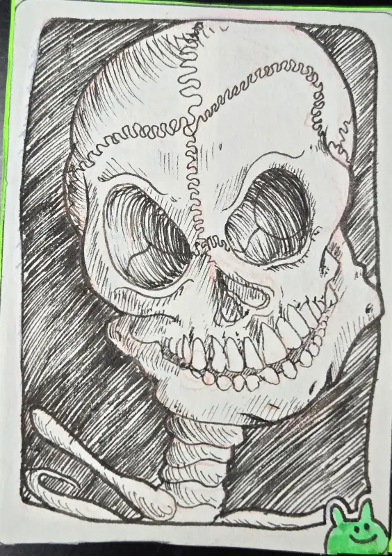Emotions in Death: Indignation aceo art card