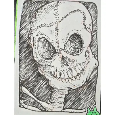 Emotions in Death: Indignation aceo art card thumbnail 1