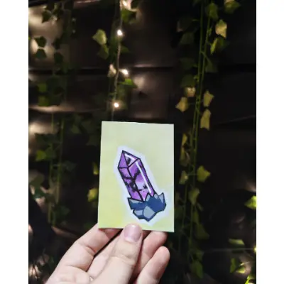 Clouded Amethyst aceo art card thumbnail 1
