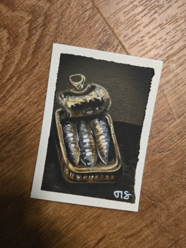 Sardines aceo art card
