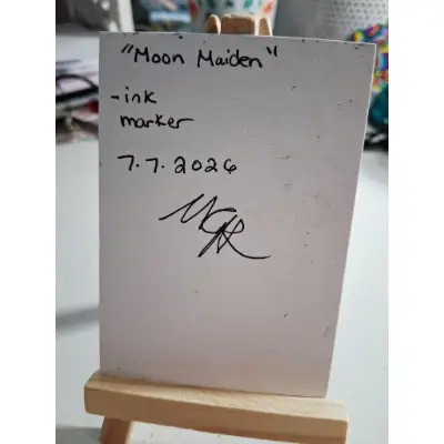 Moon Maiden aceo art card thumbnail 5