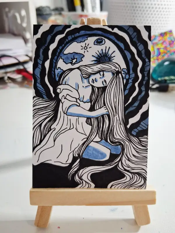 Moon Maiden aceo art card
