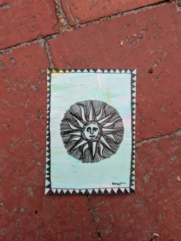 Live by the sun aceo art card