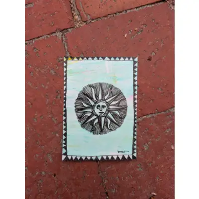 Live by the sun aceo art card thumbnail 1