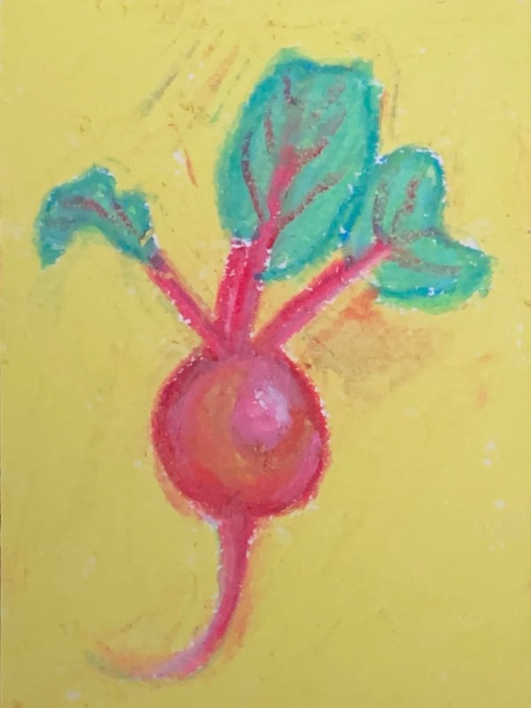 Radish aceo art card