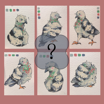 The Pigeon Collection: Blind Box ACEO aceo art card thumbnail 1