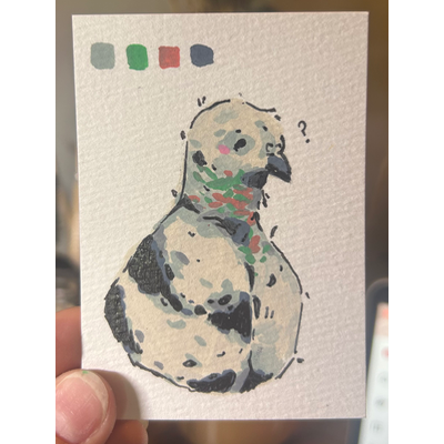 The Pigeon Collection: Blind Box ACEO aceo art card thumbnail 2