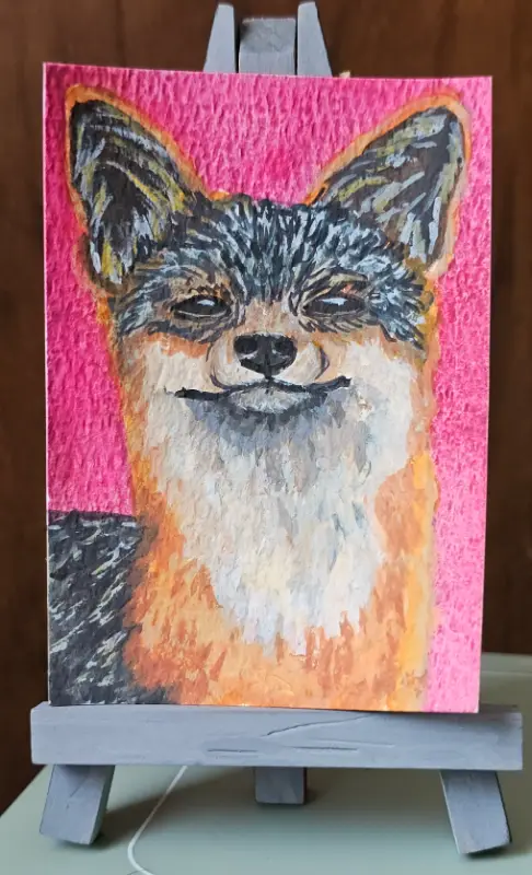 Island Fox aceo art card