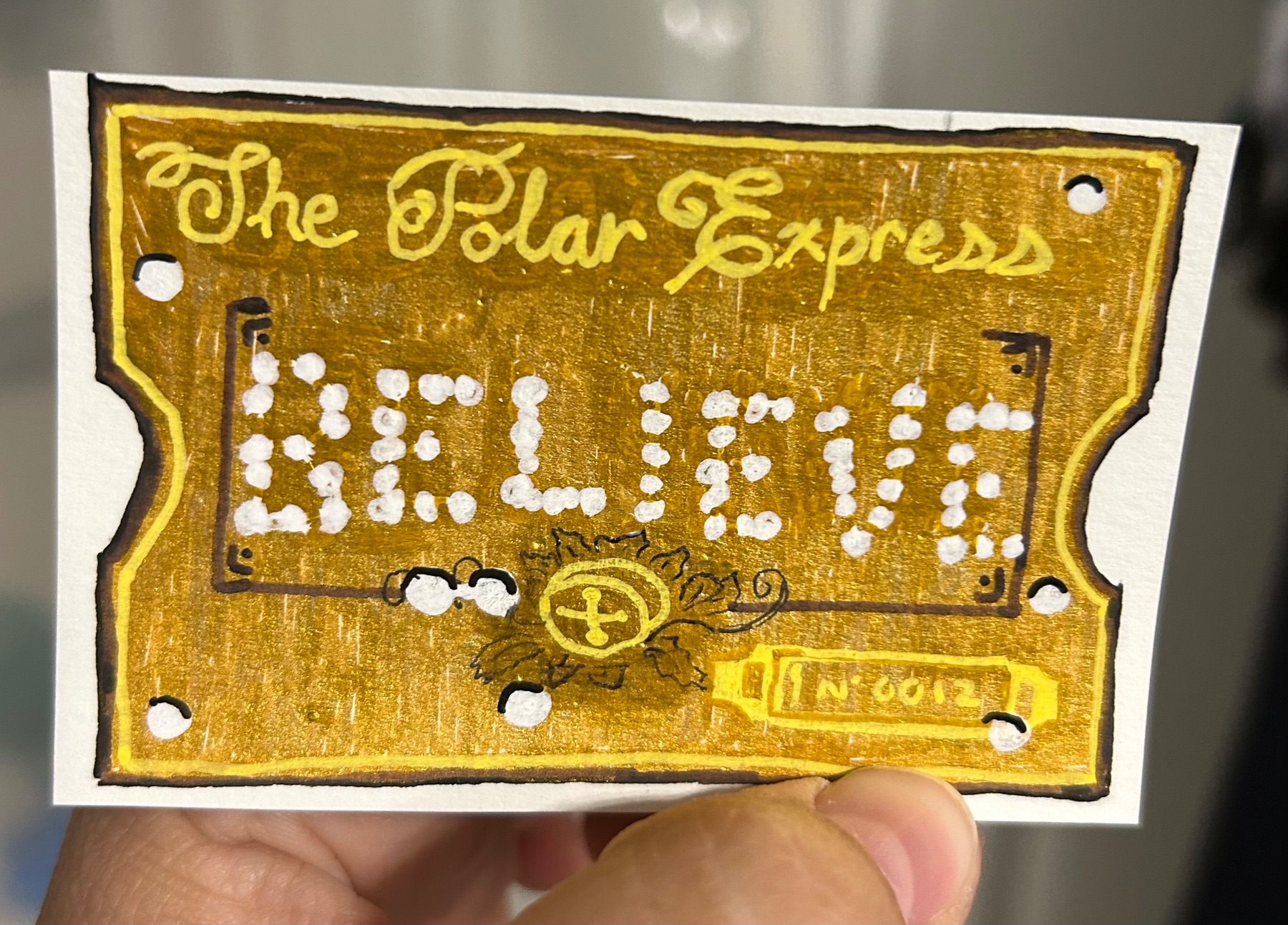 Ticket Series: The Polar Express aceo art card