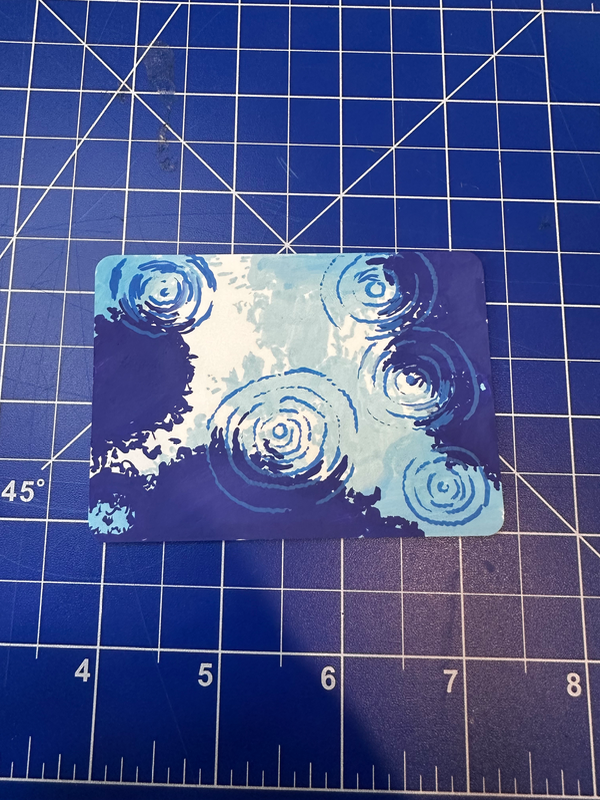 Water drops aceo art card