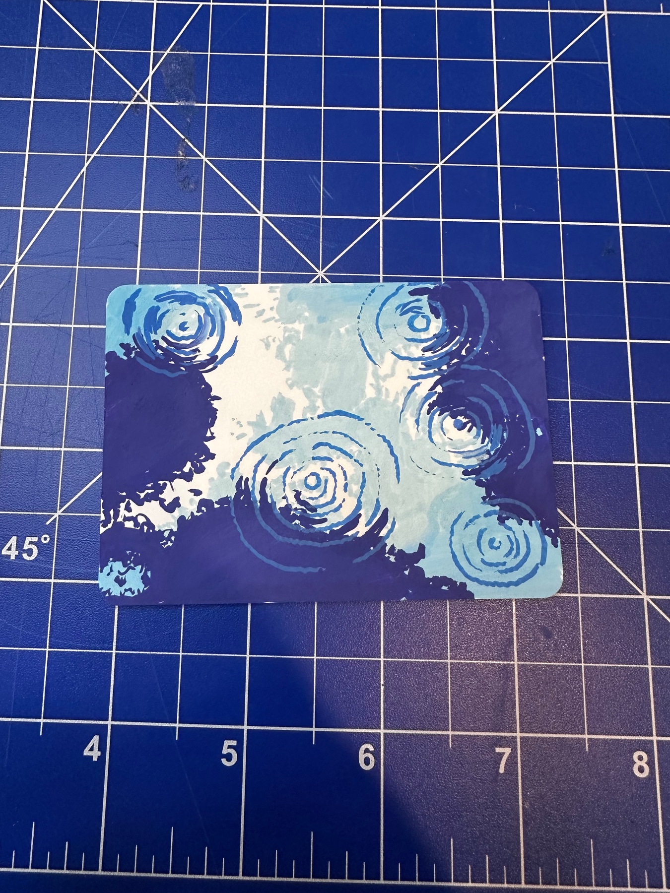 Water drops aceo art card