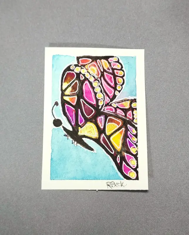 Butterfly aceo art card