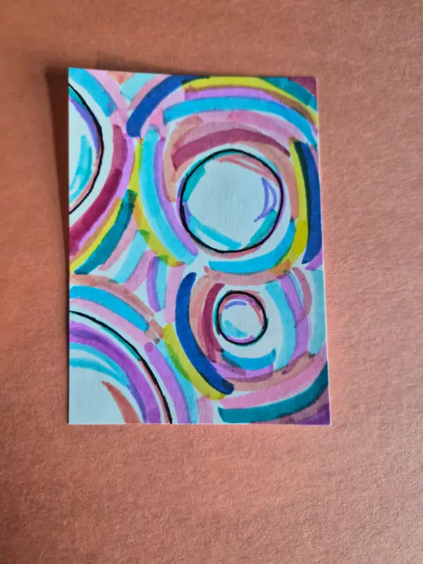 Weird Bubbles aceo art card