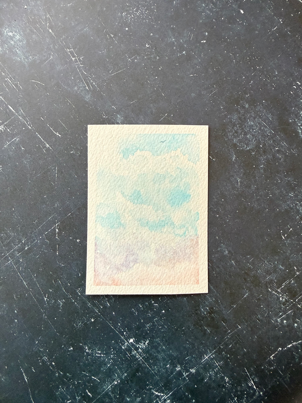 Above the Clouds aceo art card