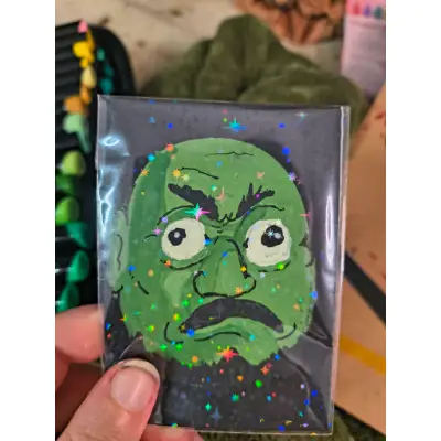 Ghibli head 1 aceo art card thumbnail 1