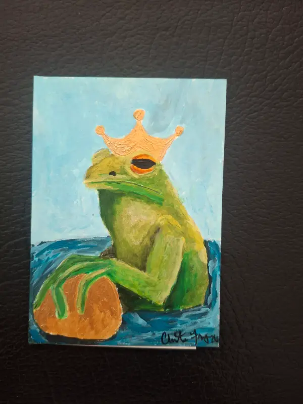 The frog prince aceo art card