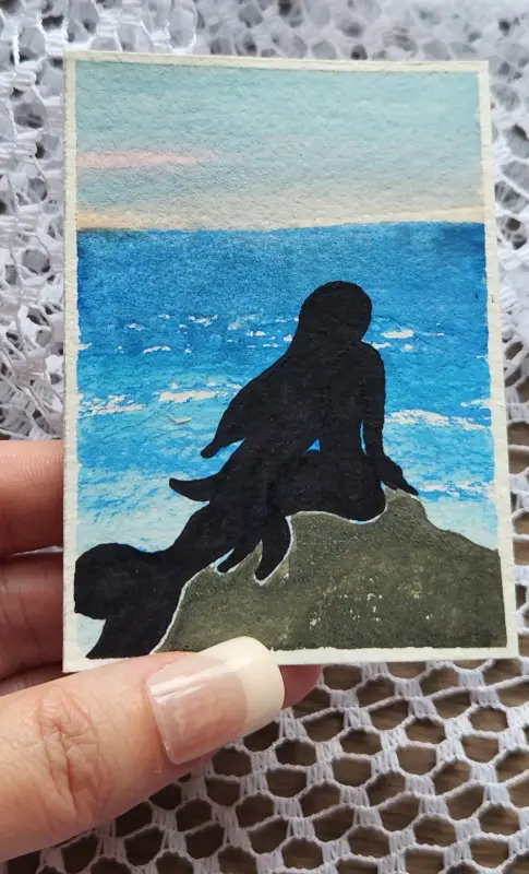 Silhouette of Longing aceo art card