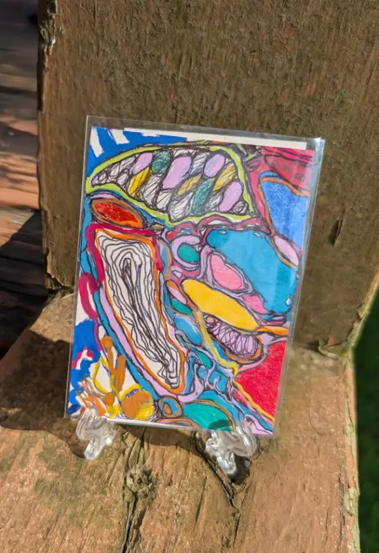 Connection aceo art card