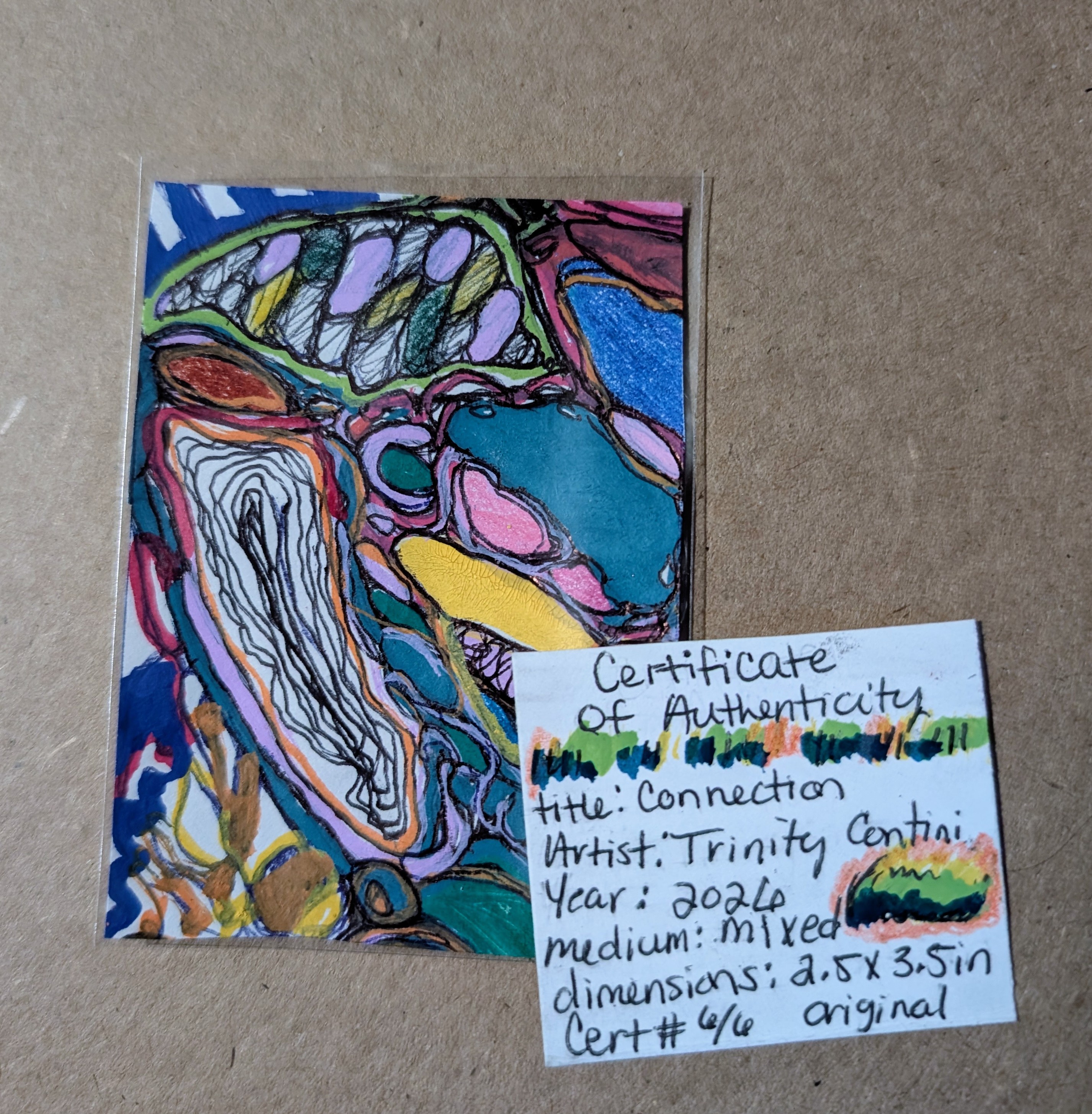 Connection aceo art card thumbnail 1