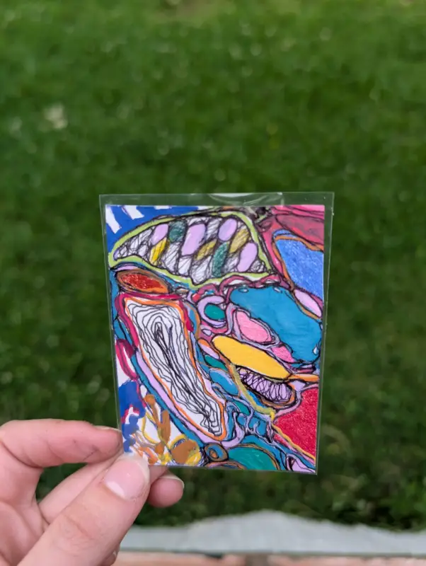 Connection aceo art card
