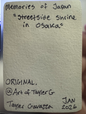 Streetside Shrine In Osaka aceo art card thumbnail 2