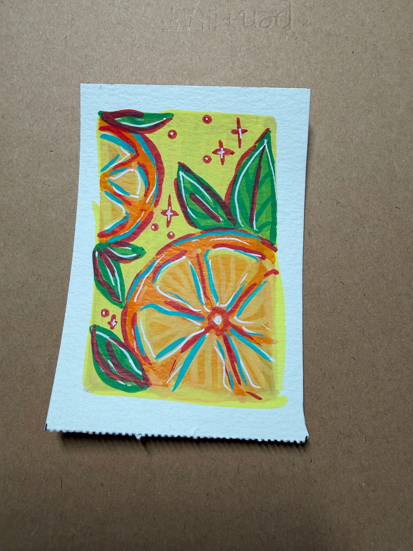 Orange Sorbet aceo art card