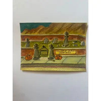 Village of Lively Cemetery aceo art card thumbnail 3