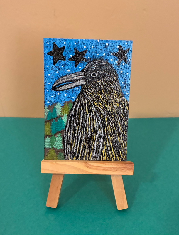 Star Bird aceo art card