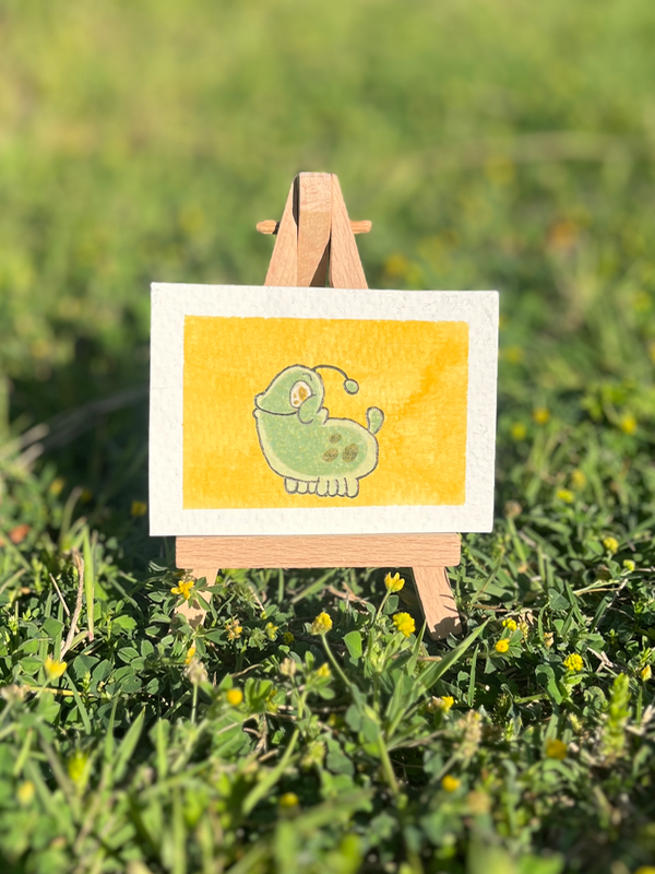 Spot the Amoeba aceo art card